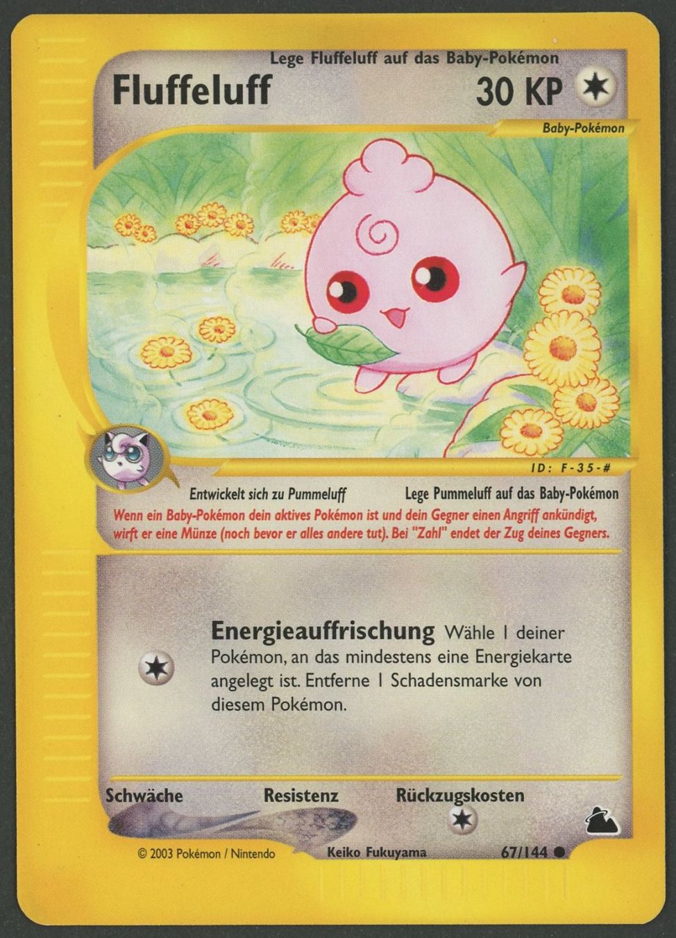 Pokémon Carte collezionabili: Fluffeluff 67/144 Skyridge DE ab 1.- – Usato da Rupperswil venduto da gengarbasar