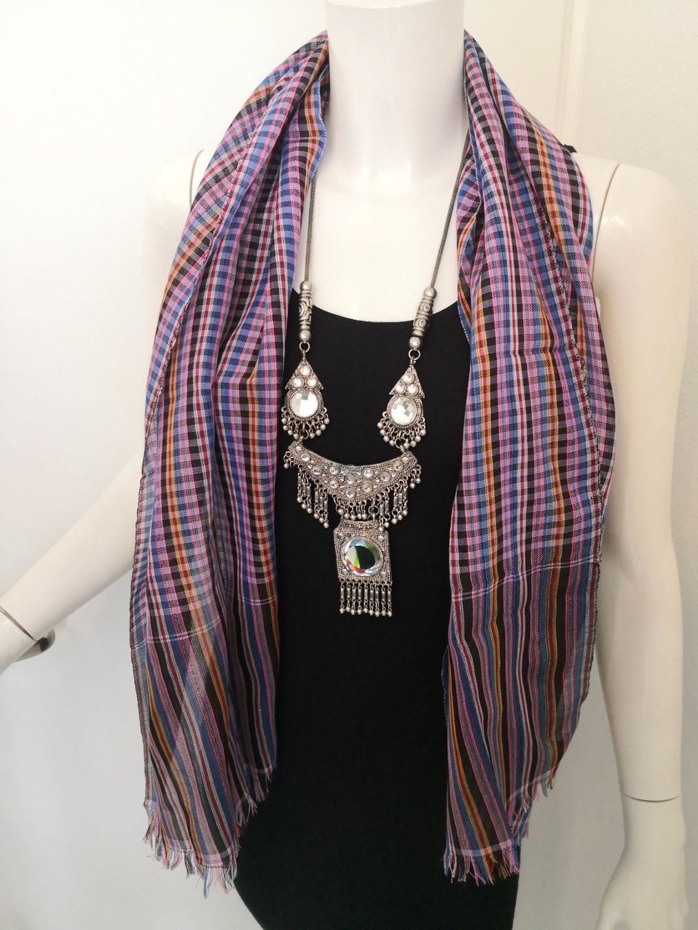 Foulards, Tücher & Schals: 🤩VICHY SCHAL MULTIFARBIG NEU – Neu (gemäss Beschreibung) aus Olten von Naja-Twins-Twins 1