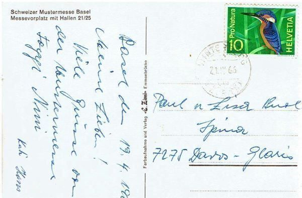 Cartoline postali: Schweizer Mustermesse Basel, 1966 – Usato da Flims - Dorf venduto da Stagediver 1