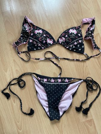 Sommer Bikini Set, Gr. S (unten) L (oben), Schwarz