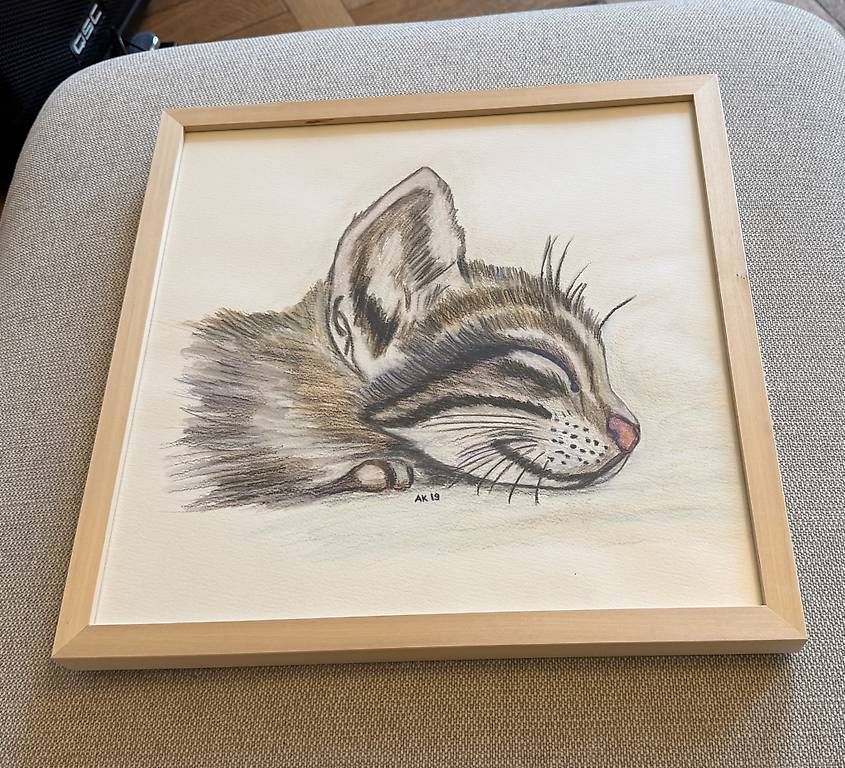 Dipinti: Schönes Bild / Gemälde einer Katze - mit Rahmen – Usato da Bern venduto da nsigner 2