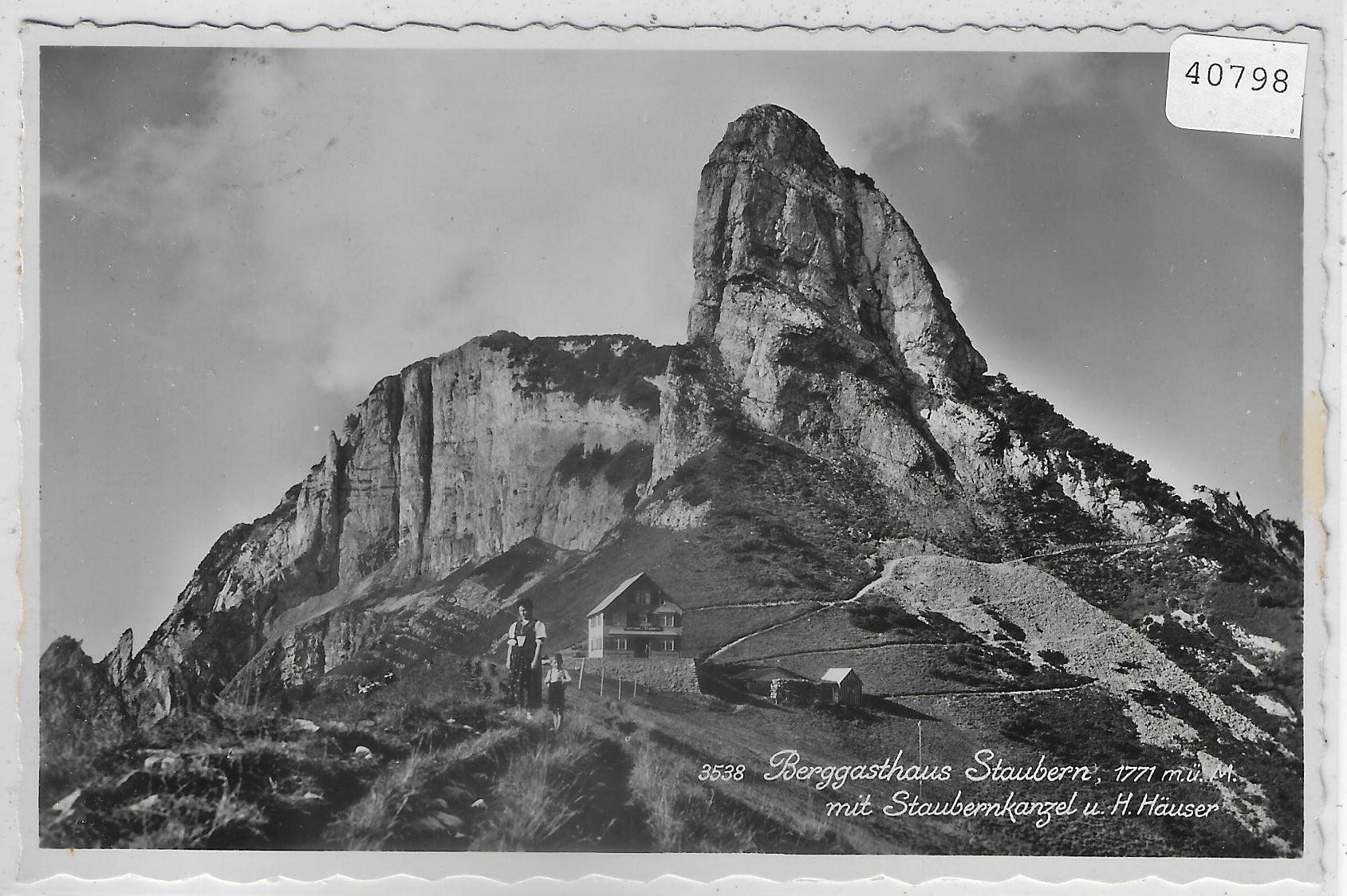 Cartoline postali: Berggasthaus Staubern mit Staubernkanzel – Usato da Ettingen venduto da Kartenplanet