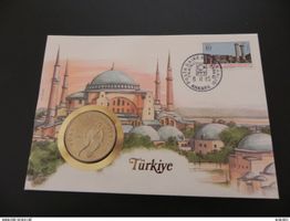 Münzbrief Türkei 100 Lira 1982 - Fussball WM España 82