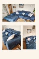 Poltrone Sofa ☆ Blau Velours ☆ Ecksofa