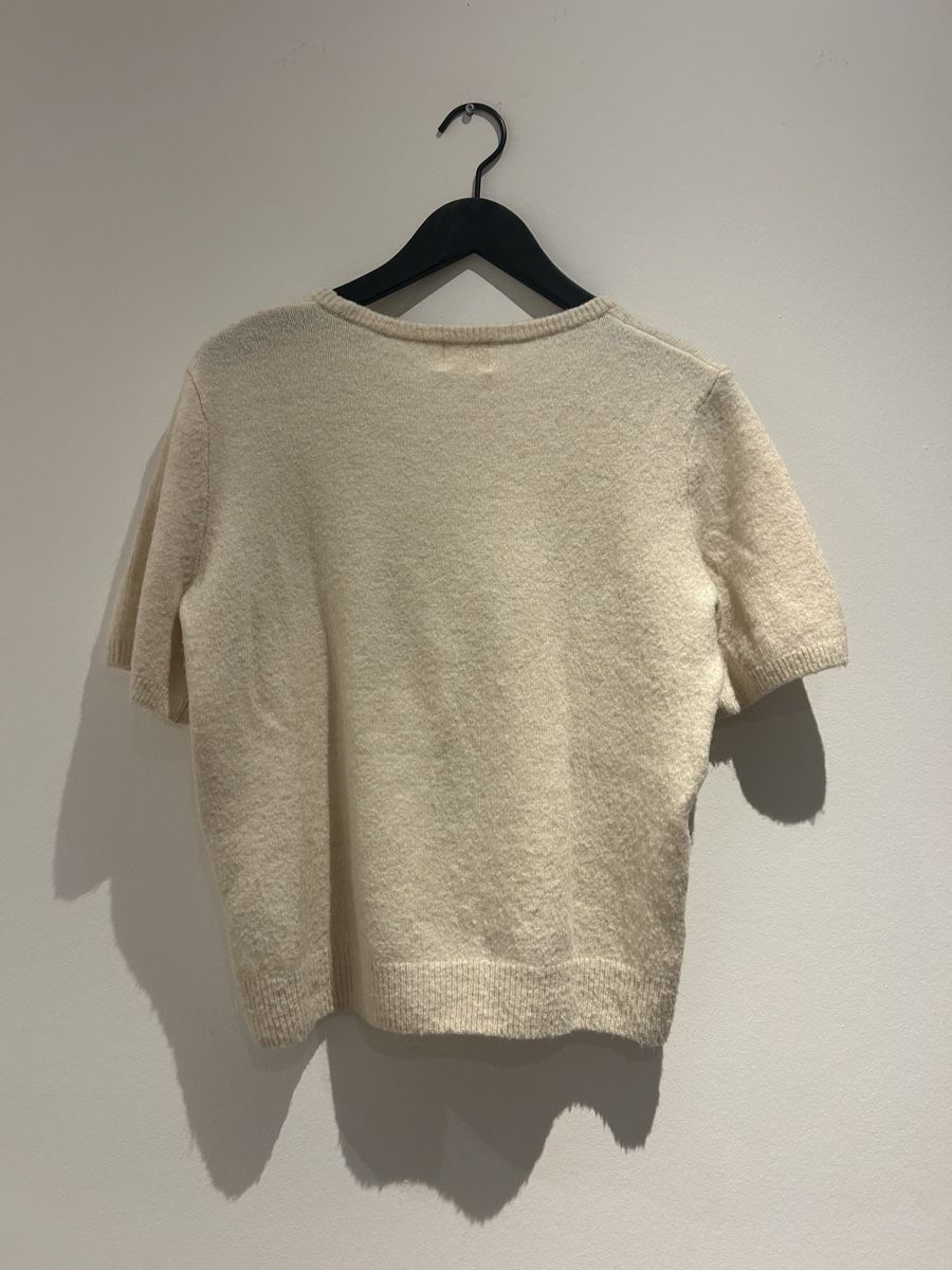 H&M T-shirt: H&M Strickshirt weiss – Usato da Aeugst am Albis venduto da schatzkistee 4