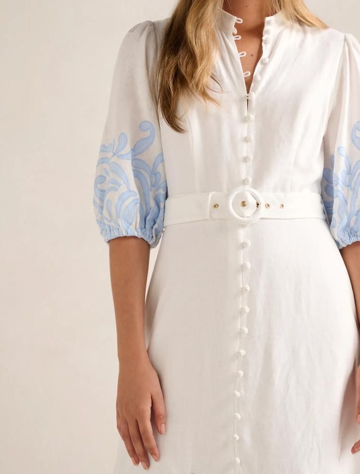 Vestiti: Ever New Linen Midi Dress – Nuovo (secondo la descrizione) da St.Josefen venduto da lop_lh8d 6