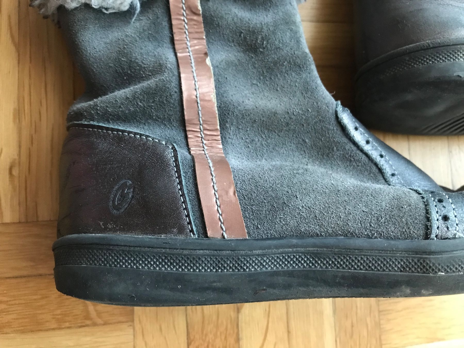 Schuhe für Mädchen: Stiefel Leder Grösse 33 grau – Gebraucht aus Emmenbrücke von Hathor123 2