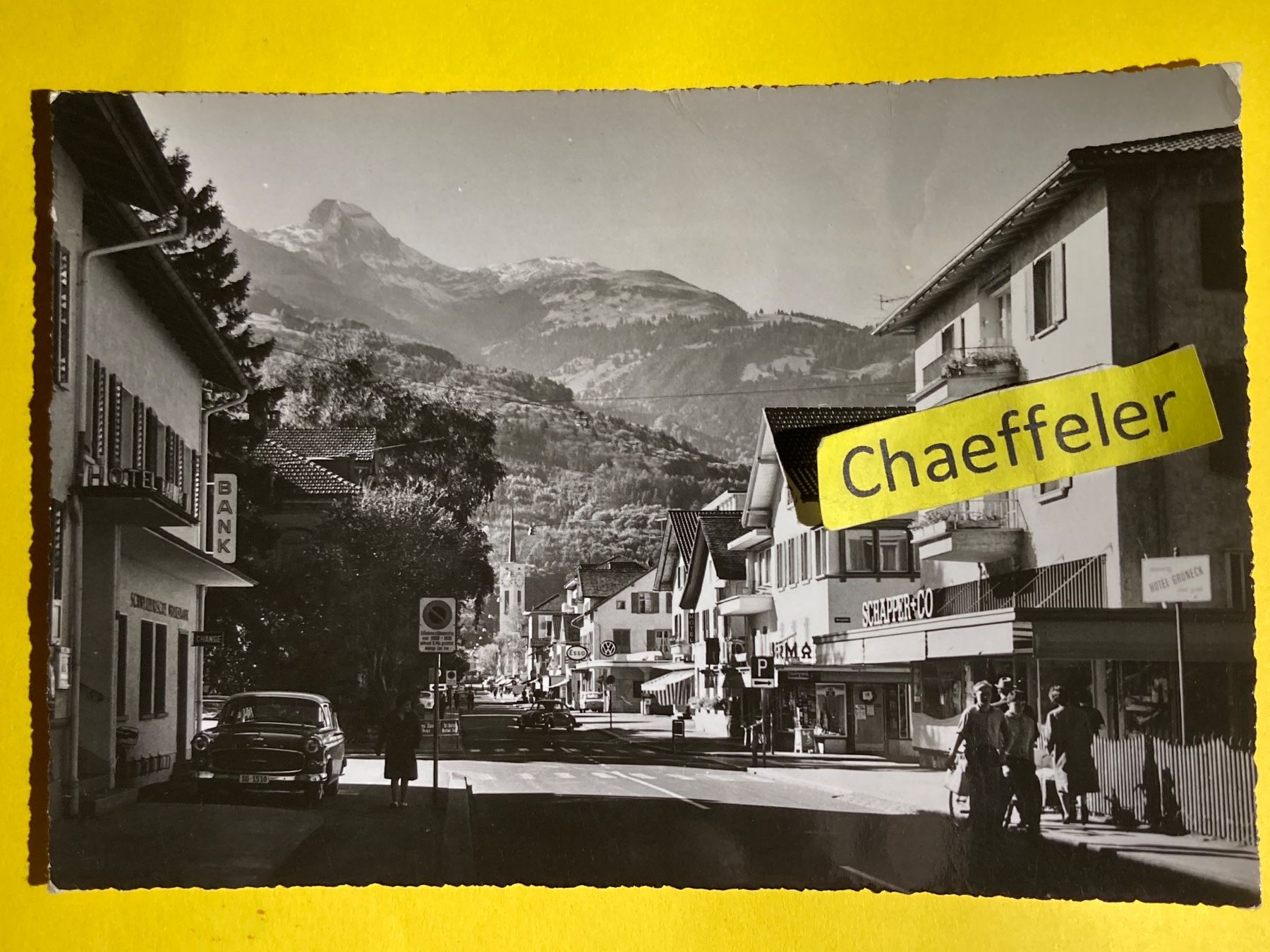 Ansichtskarten: 1966 Buchs SG, Bahnhofstrasse mit Margelkopf – Gebraucht aus Zürich von Chaeffeler