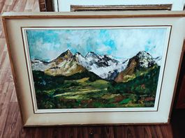 Schweizer Berglandschaft Öl Gemelde Maria Müller Fehr