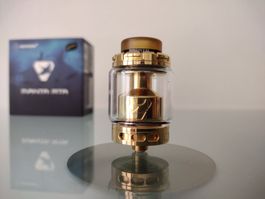 ADVKEN: MANTA RTA [GOLDEN] 24mm, Es, Pyrex, 5ml, Dual - NEU