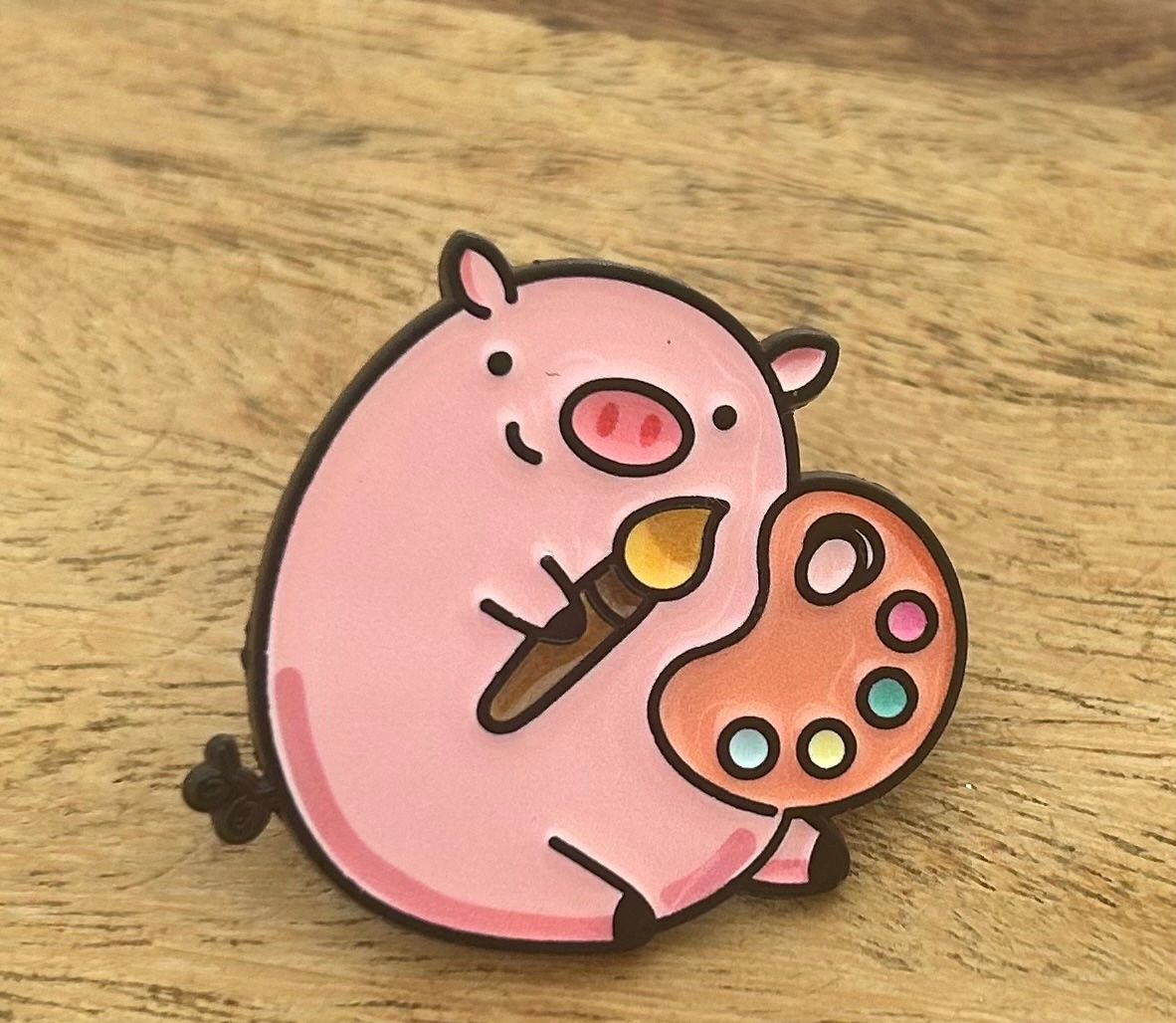 Placchette & Badge: Pin Schwein Farbpalette – Nuovo e nell'imballaggio originale da Geneve venduto da vane267