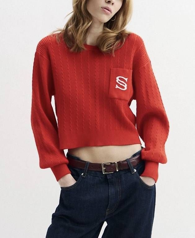 Maglioni & Felpe: SANDRO PARIS Pullover Strick rot Gr. S – Nuovo (secondo la descrizione) da Dübendorf venduto da CaBer