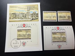 Österreich Wien Wipa 1981 1. und 2. Phase und 2 Blöcke(3733)