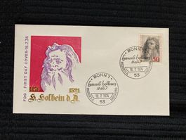 BRD 1974 illustrierter FDC 450.Todestag Holbein SStpl Bonn