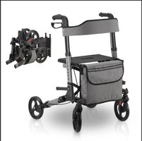 Aluminium Rollator klappbar grau