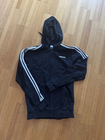 Schwarzer Adidas Kapuzenpullover Gr. M 