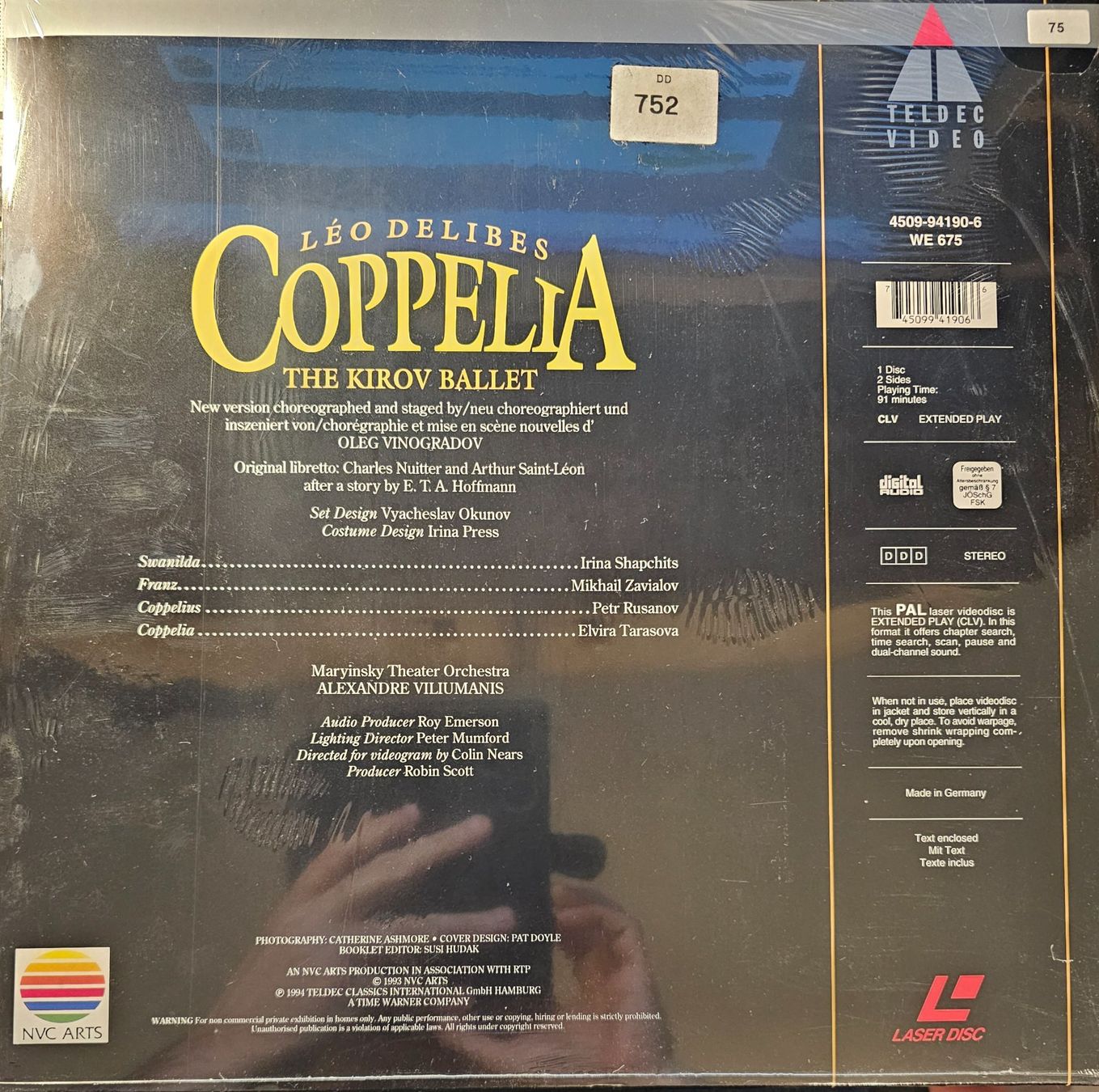 Tutti i DVDs: Laser Disc - Leo Delibes - Coppelia – Nuovo e nell'imballaggio originale da Wahlen b. Laufen venduto da Cg10 1