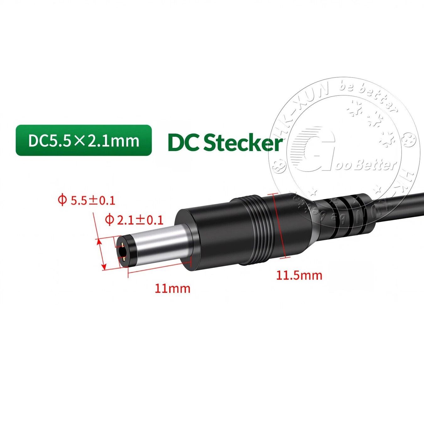 Cavi: 1meter DC Verlängerungskabel 5.5/2.1mm Stromversorgung – Nuovo (secondo la descrizione) da Kirchdorf AG venduto da Apost008 1