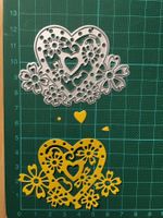Herz, Blume- Vorlage, Stanzschablon,Form