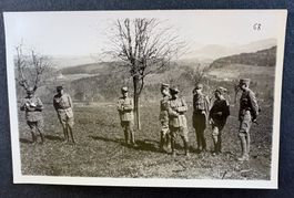 ANSICHTSKARTE SCHWEIZER OFFIZIERE IM FELDE 1937