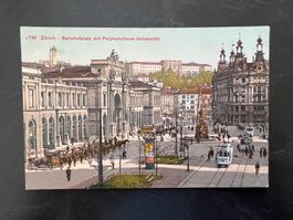 AK Zürich super Bahnhofplatz ungelaufen   (G3490)