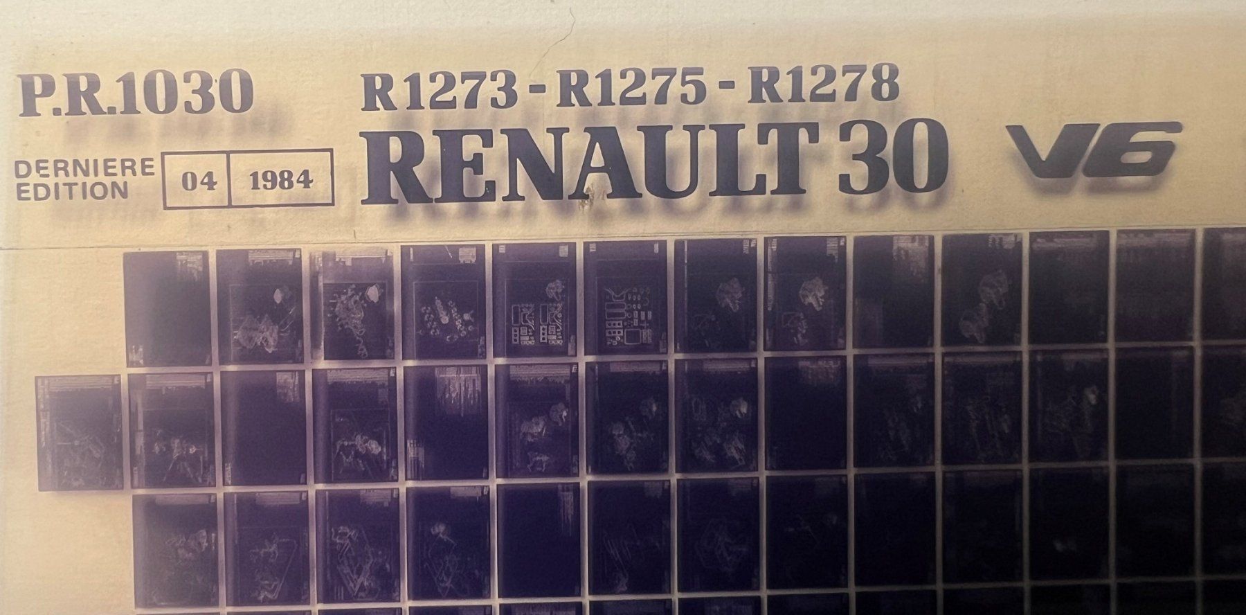 Renault Documenti: ORIGINAL ERSATZTEILKATALOG - MICROFICHES | RENAULT 30 V6 – Usato da Unterägeri venduto da GIGOLOLIT 2