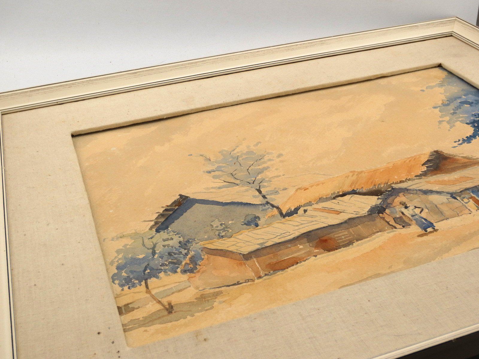 Gemälde: Aquarelle Burniaux. Village du Congo ? – Gebraucht aus Noville von ceram 5