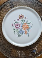 Vintage Servierplatte Langenthal mit Blumenmuster, Goldrand,