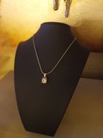 Rhodium Halskette mit Diamond