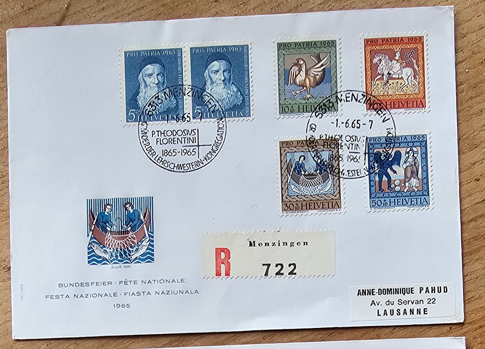 Alle Briefmarken: FDC PP Satz mit Sst MENZINGEN 1.6.65 – Neu (gemäss Beschreibung) aus Les Valettes von Nuba1