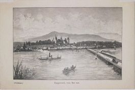Rapperswil Holzstich um 1880