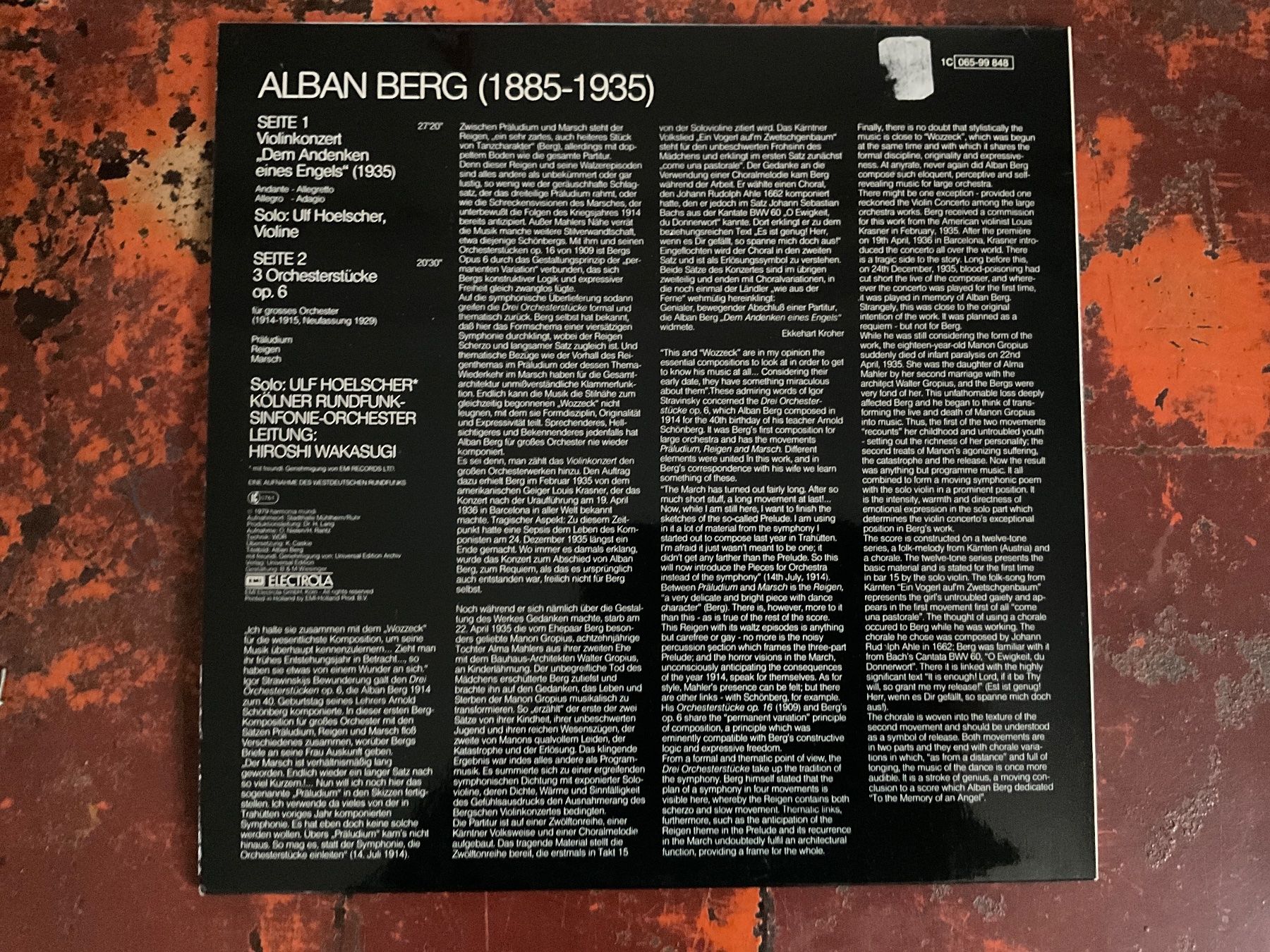 Schallplatten: Alban Berg Violinkonzert LP – Gebraucht aus Delémont von vinylfreak01 1