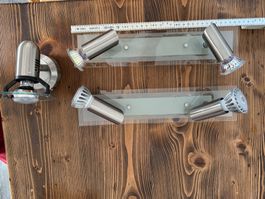 Deckenlampe Set Metall/Glas gebraucht mit 3 Leuchten