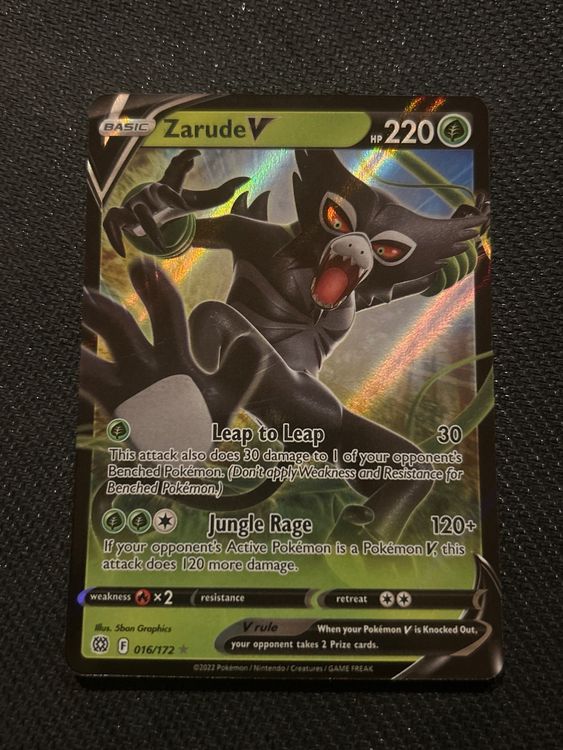 Zarude V - Brilliant Stars Pokémon card 016/172