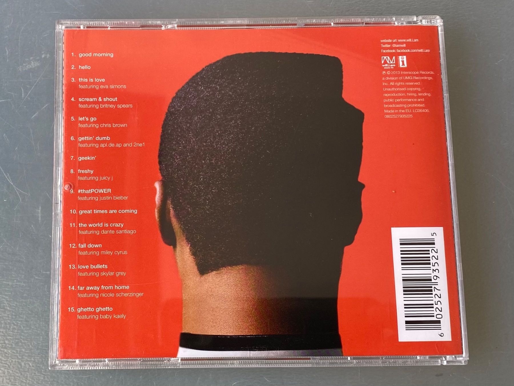 CD: Will.i.am - Willpower – Usato da Oberried Brienz venduto da Chyara 1