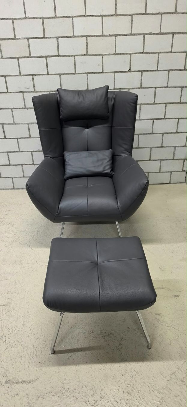 Fauteuils: ASSMANN Consento Levanto Echtleder mit Fusshocker – D'occasion à Oberentfelden par AssmannSwissAG