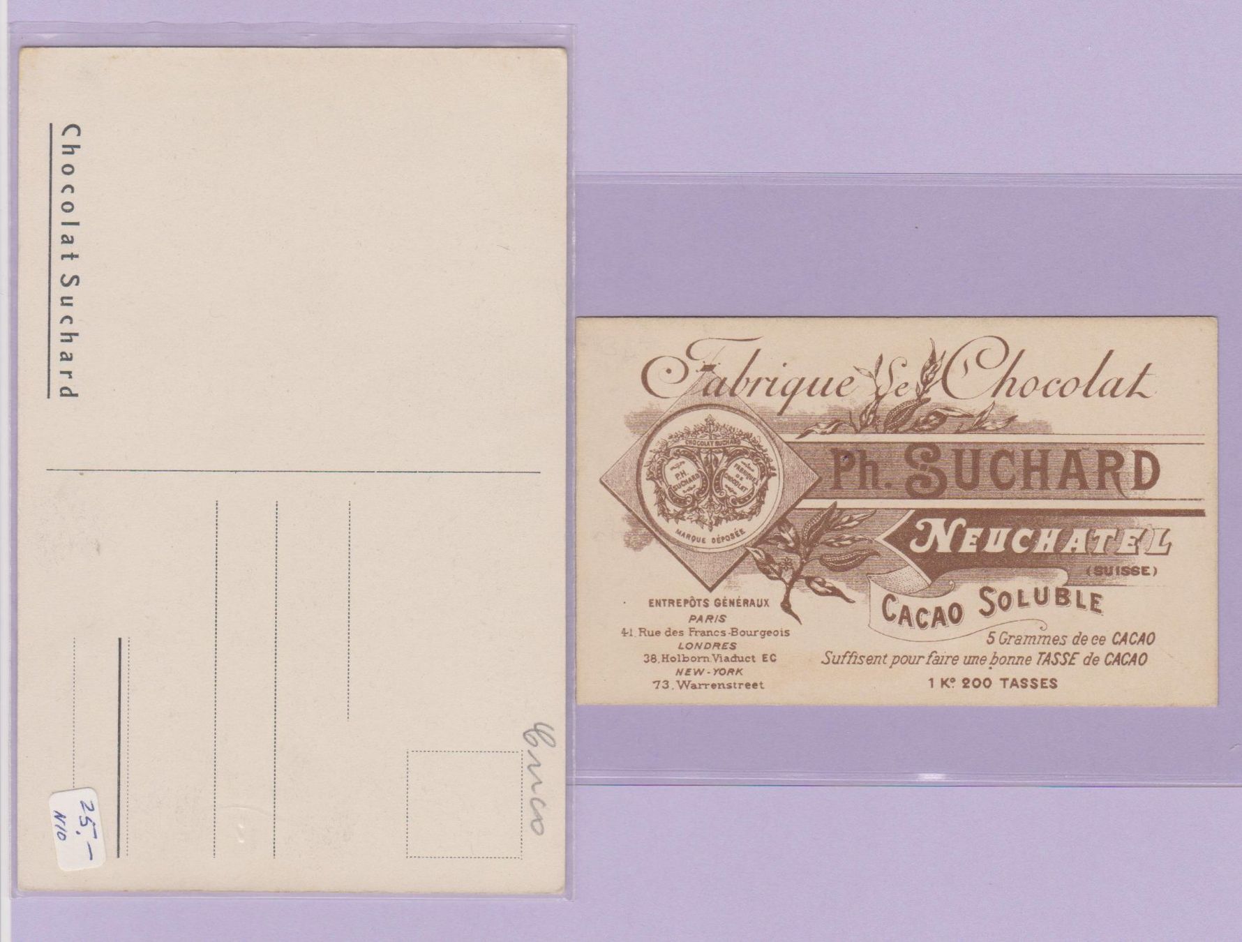 Cartes postales: Chocolat SUCHARD   :   3 alte Ansichtskarten + – D'occasion à Vitznau par Ropaku 3