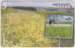 Telefonkarte Taxcard Swisscom Landschaftskonzept Schweiz