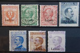 Ägäische Inseln Kat. 3-9 V gest. 1912 Kat. 52 Euro