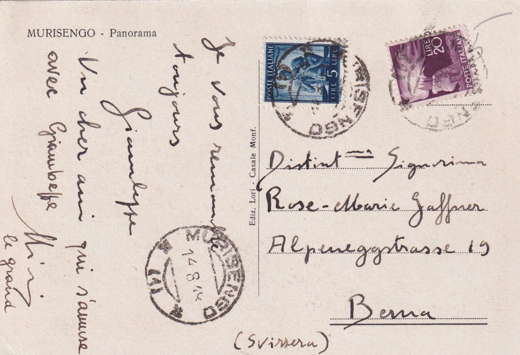 Cartoline postali: Murisengo Monferrato (Panorama) /mp – Usato da Hombrechtikon venduto da Rudolf07 1