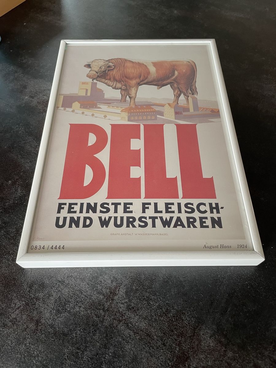 Grafiken & Lithographien: Lithographie Affiche Publicitaire August Haas pour Bell – Gebraucht aus Vallamand von Bricbracbroc82 3