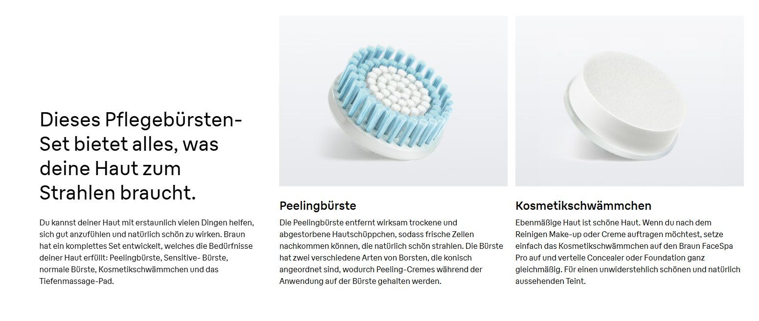 Cura del viso: Braun Face 3er Set Bürsten Neu – Nuovo (secondo la descrizione) da Benken SG venduto da olga81 3
