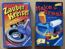 2er Set: Ravensburger Zauberkreisel & Make 'N' Break Spiel!