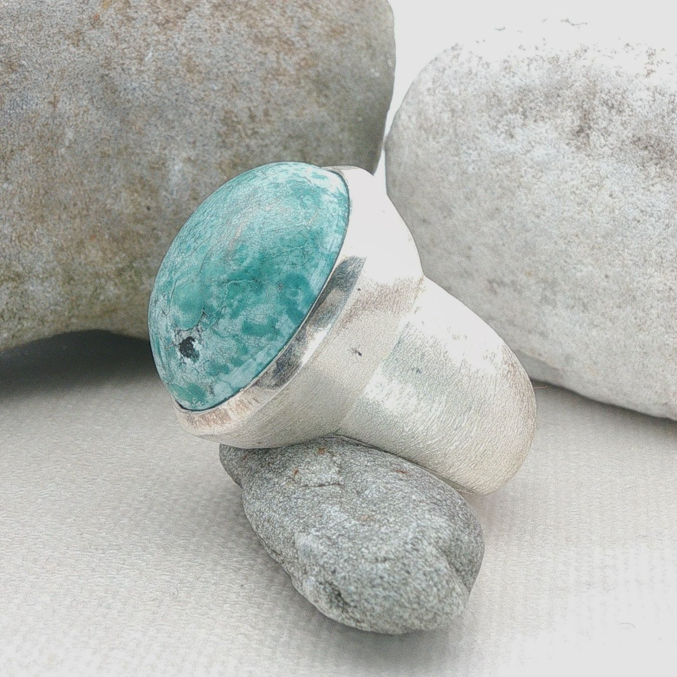 Olga Ribler Anelli: Unikate Silber Ring 925 mit Türkise Grösse 52 – Nuovo (secondo la descrizione) da Luzern venduto da Schmuckoutlet 4