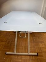 Table bureau en verre pliable