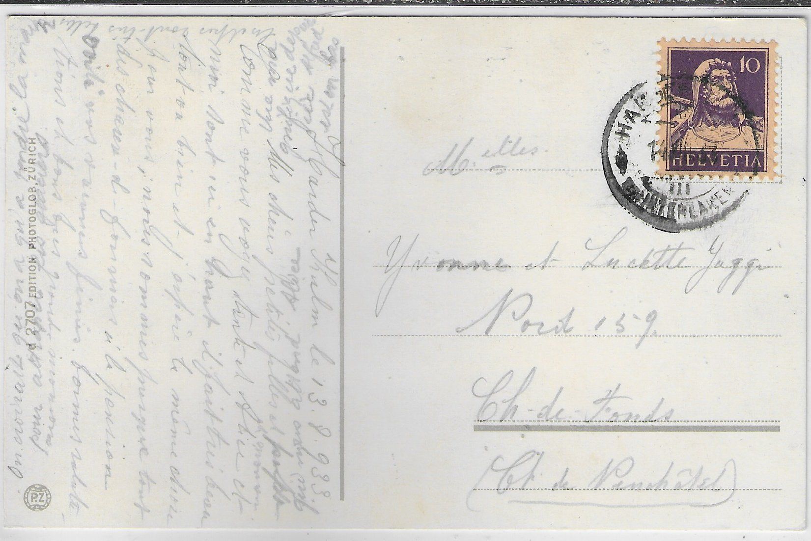 Cartoline postali: Interlaken - Bernermädchen in Tracht - Litho – Usato da Ettingen venduto da Kartenplanet 1