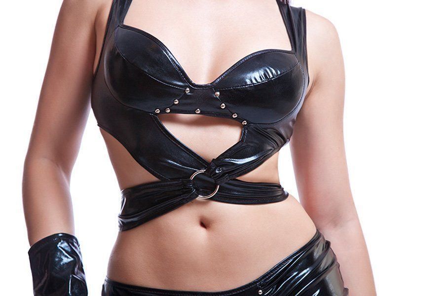 Guanti & manicotti: Lycra Set: Top, Hot Pants, Armstulpen – Nuovo e nell'imballaggio originale da Beinwil am See venduto da yourfetishworld 3