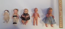 5 kleine Puppen für Puppenstube