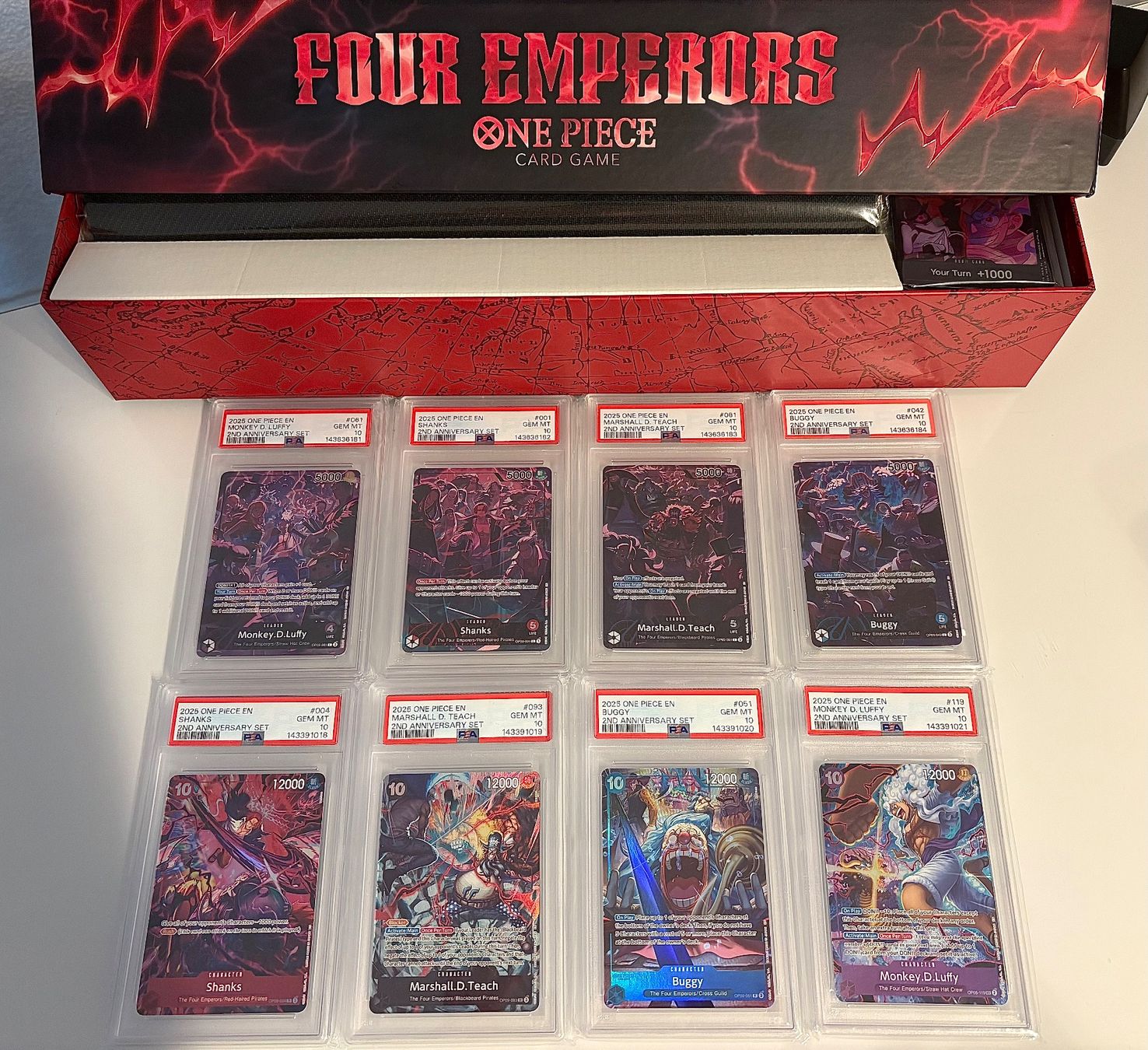 Bandai Carte collezionabili: One Piece TCG - 2nd Anniversary Set PSA 10 Sequential - EN – Nuovo (secondo la descrizione) da Pieterlen venduto da Mira_o7 1