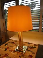 Edle designer Tischlampe mit vergoldetem Messingfuss NP 1600